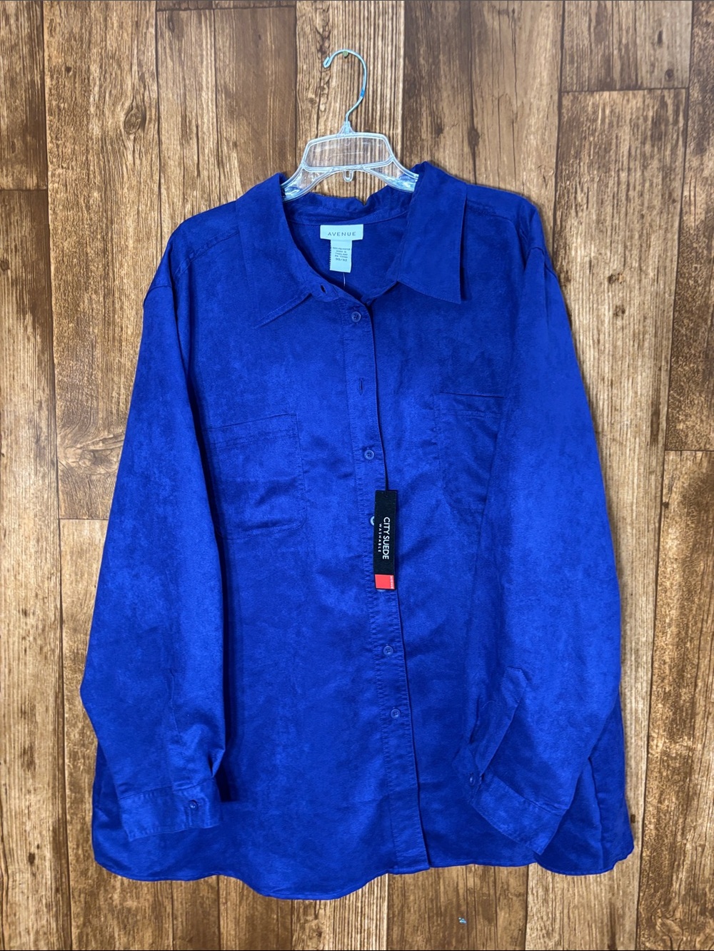 Avenue Suede Blue Men's Button-Down Shirt
